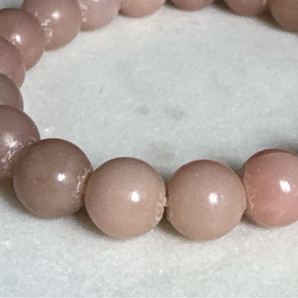146.85CT 10mm Natural Pink Opal Stretchable Bracelet - Picture 11 of 14